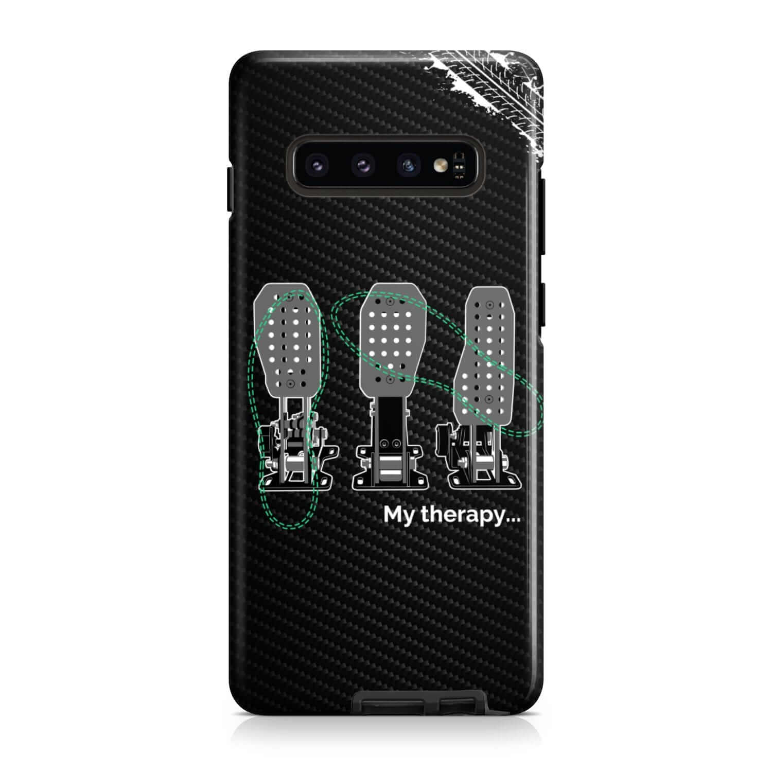 Car Guys Therapy 3 Pedals Tough Car Phone Case | Manual Car Gift