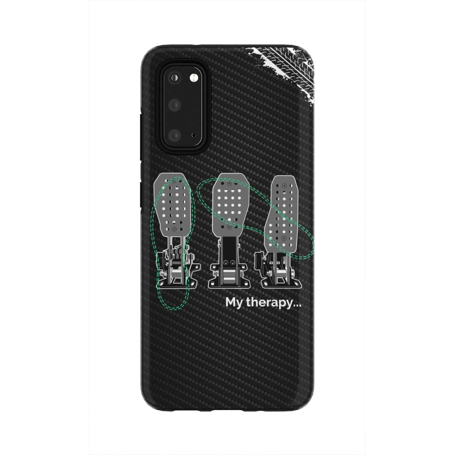 Car Guys Therapy 3 Pedals Tough Car Phone Case | Manual Car Gift