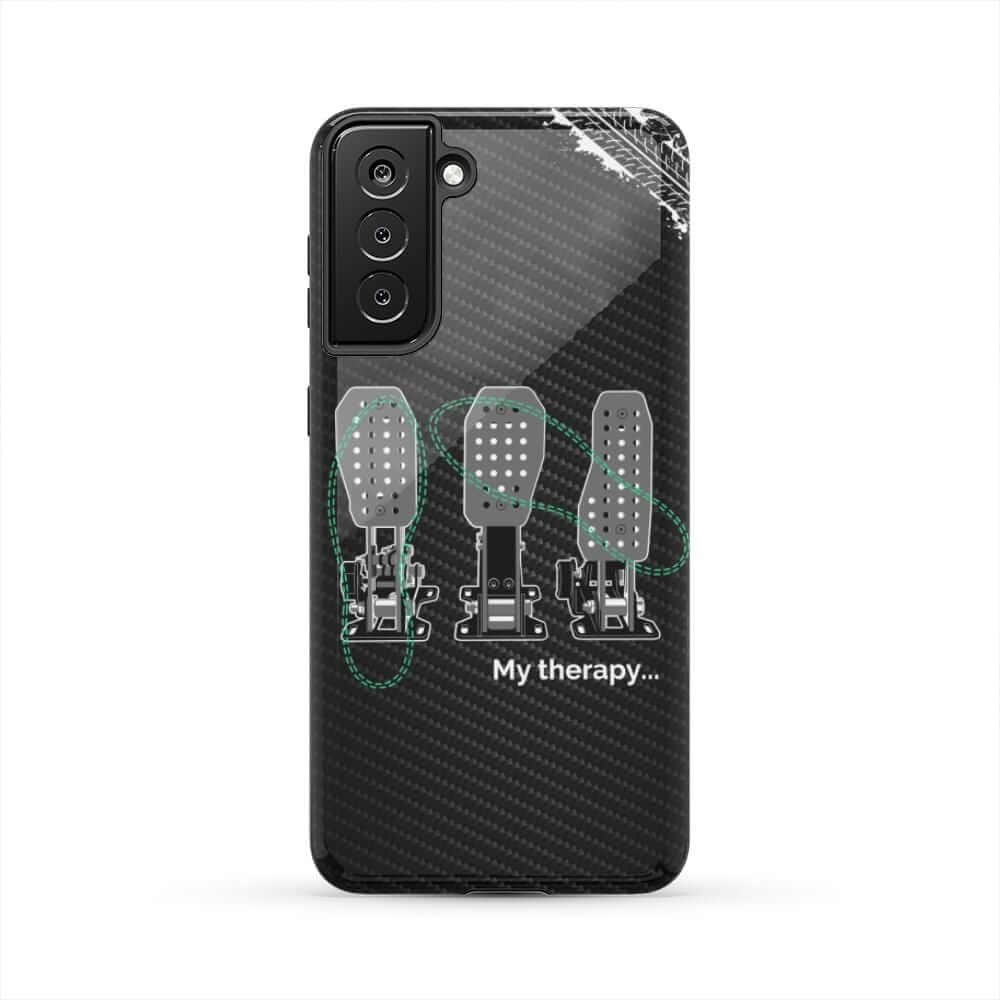 Car Guys Therapy 3 Pedals Tough Car Phone Case | Manual Car Gift