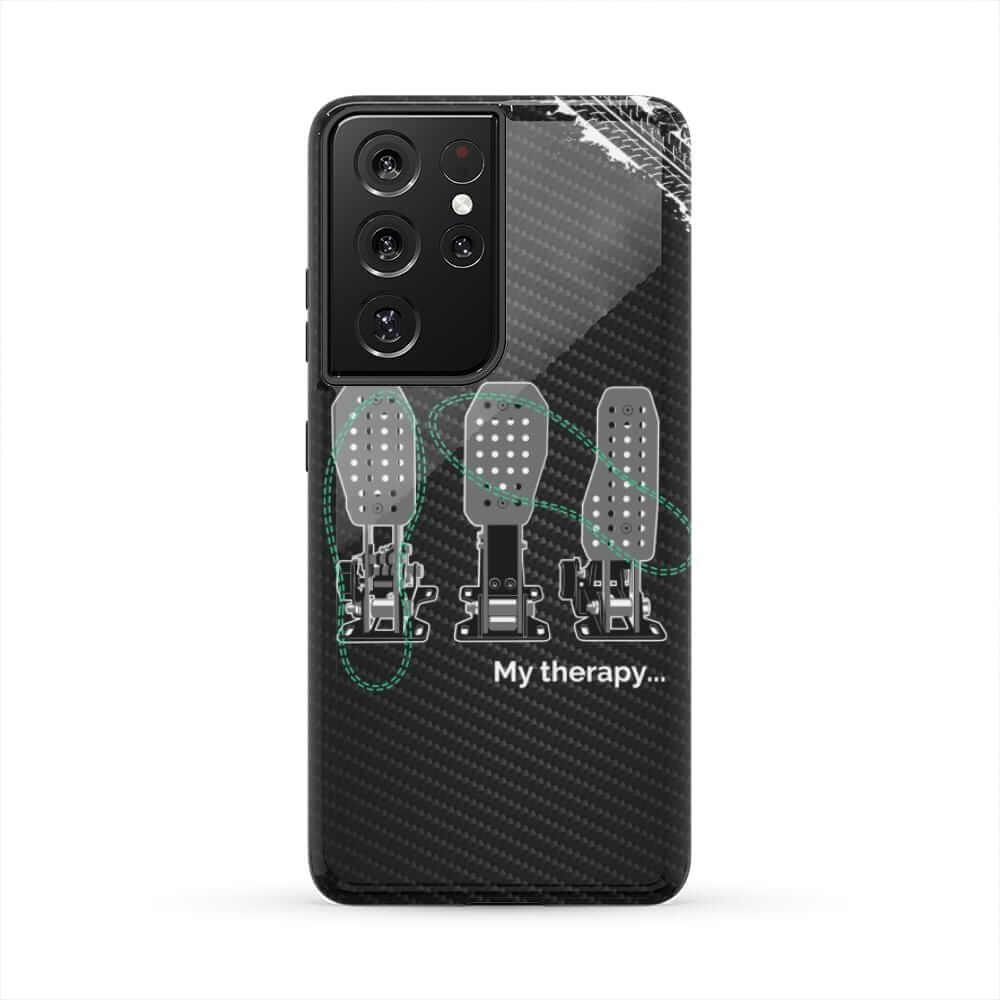 Car Guys Therapy 3 Pedals Tough Car Phone Case | Manual Car Gift