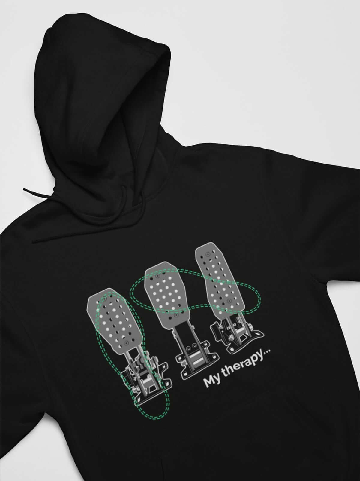 My Therapy Has 3 Pedals Funny Car Guy Hoodie