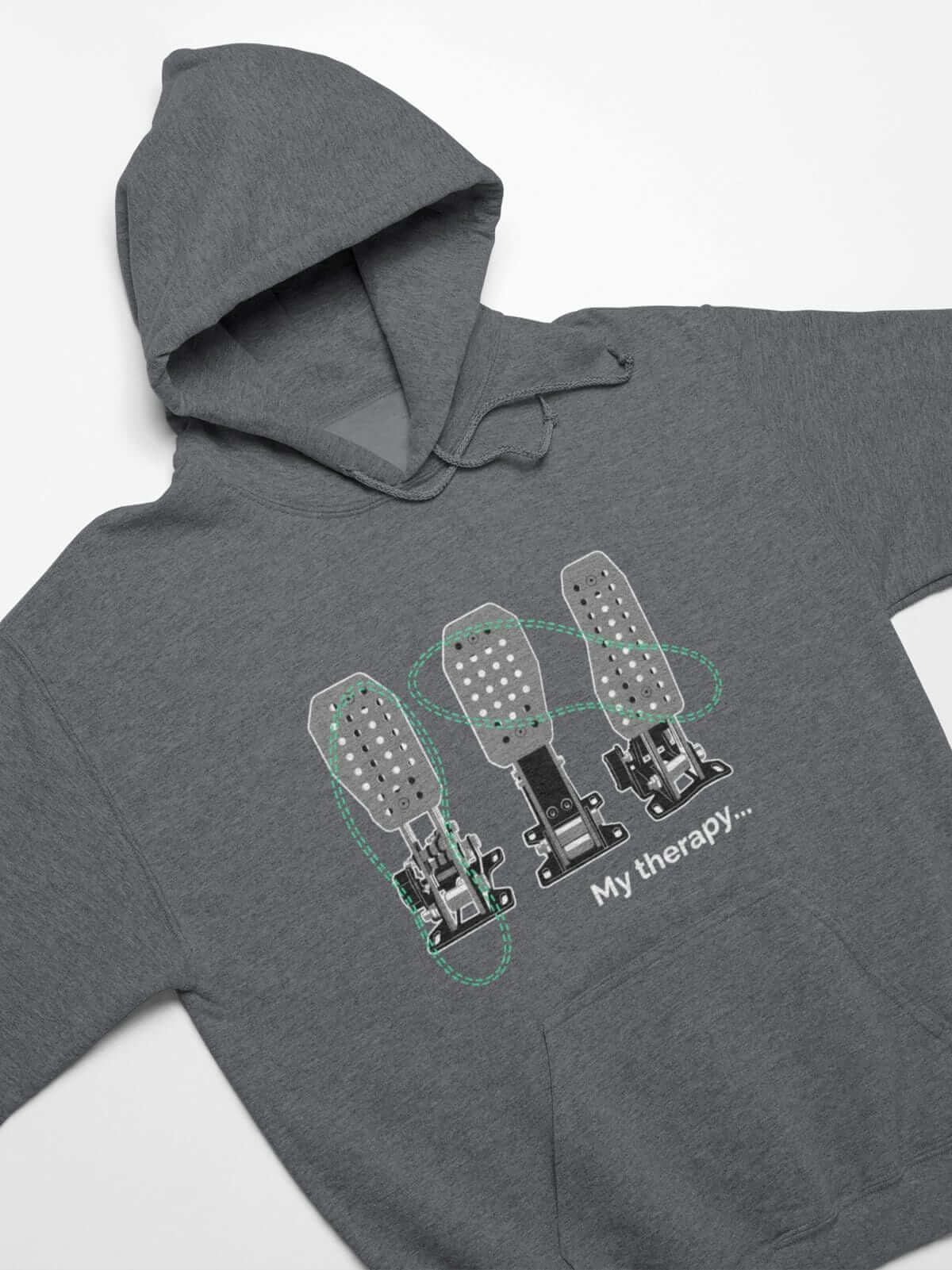 My Therapy Has 3 Pedals Funny Car Guy Hoodie
