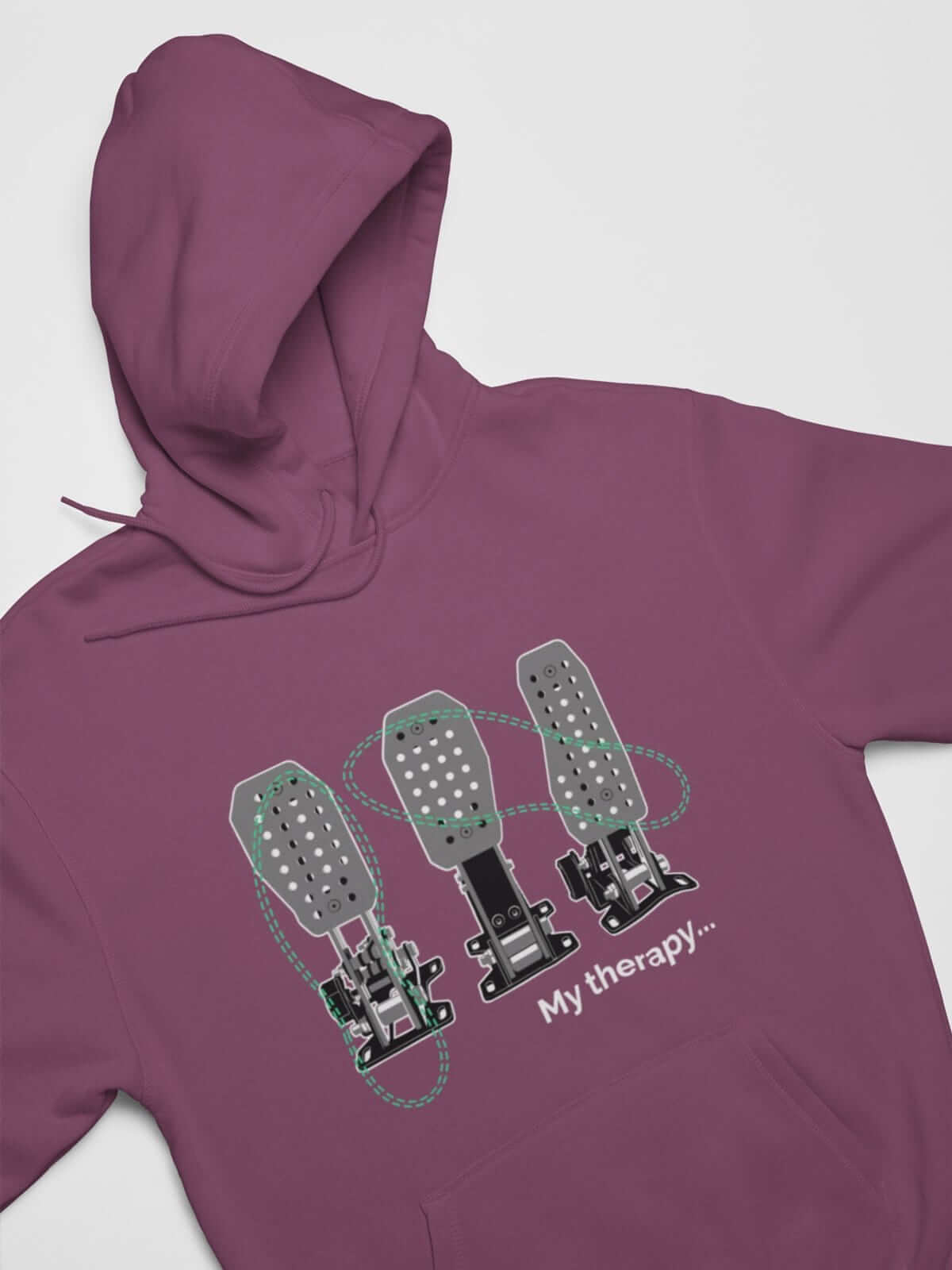 My Therapy Has 3 Pedals Funny Car Guy Hoodie
