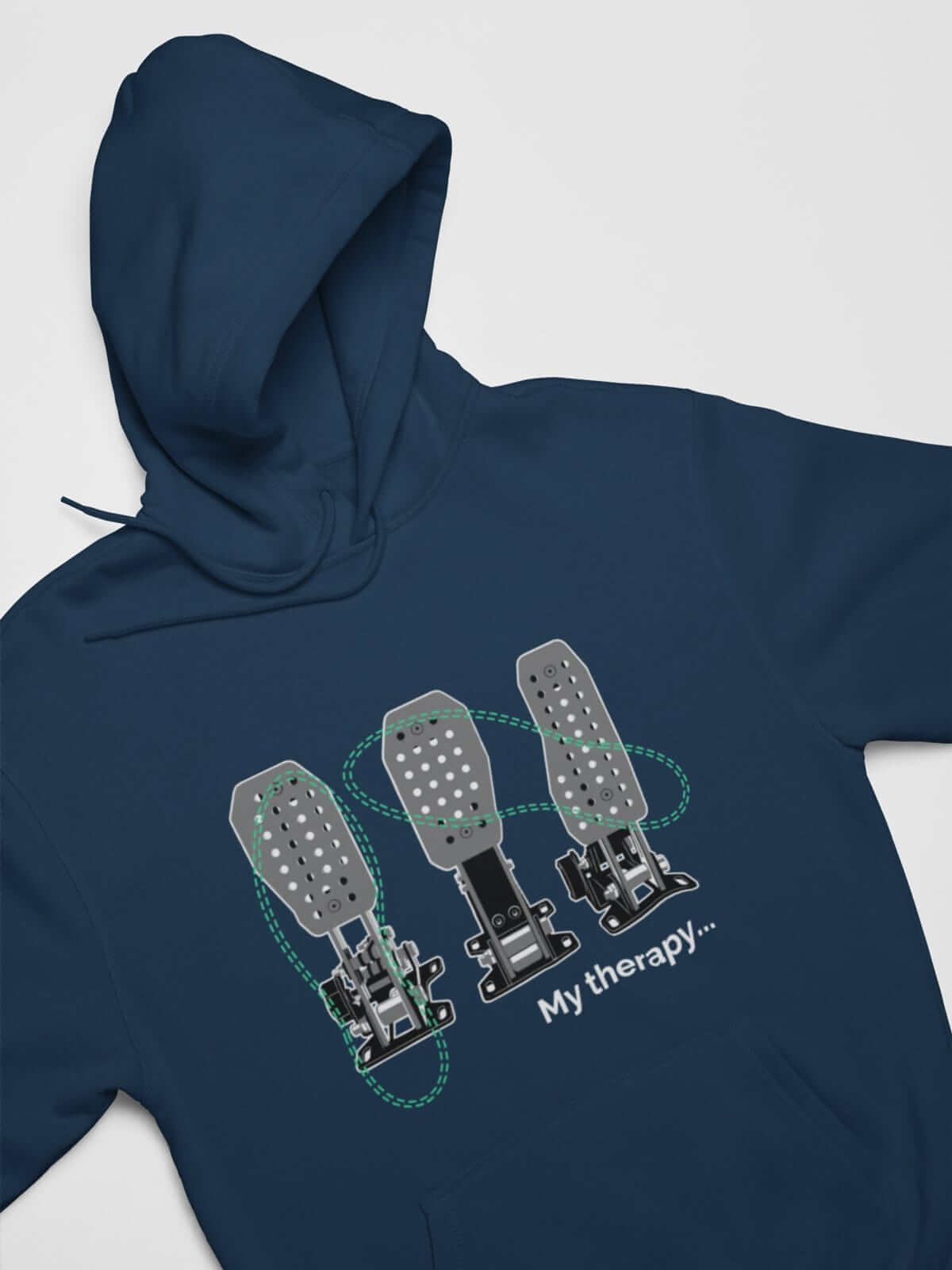 My Therapy Has 3 Pedals Funny Car Guy Hoodie