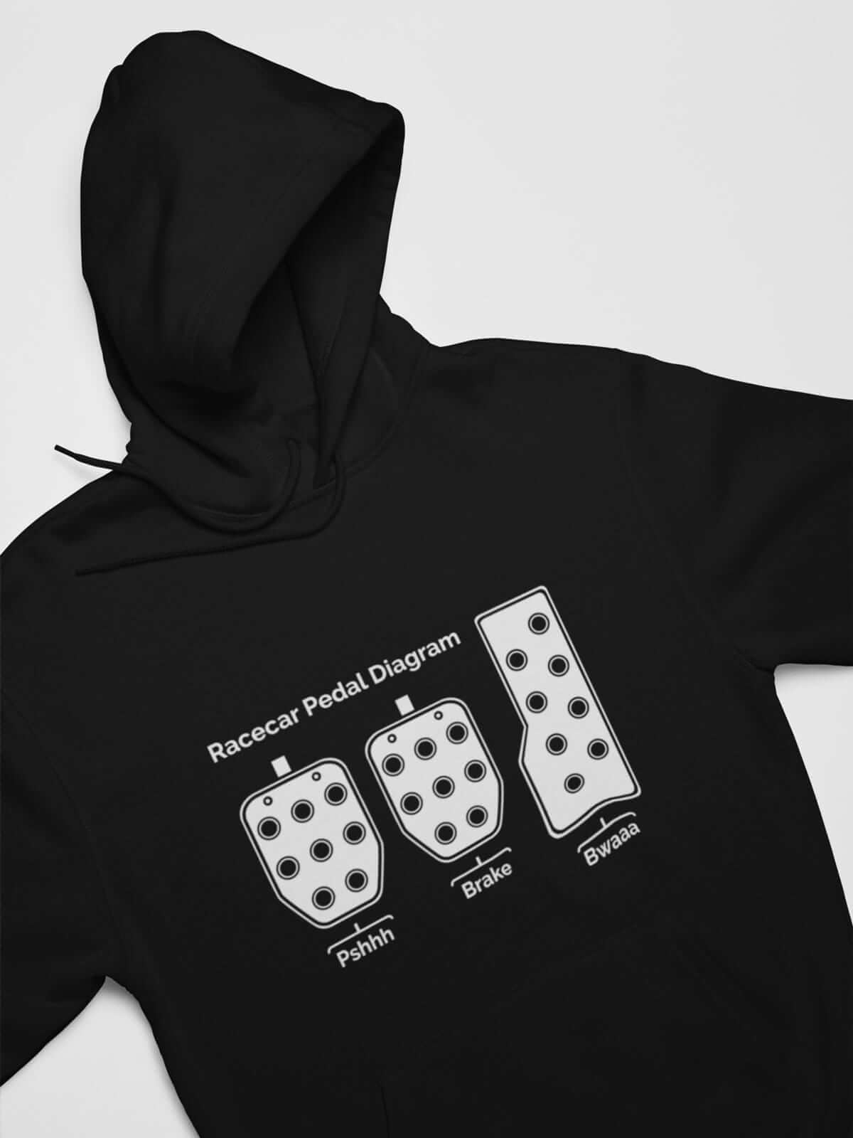 Racecar 3 Pedals Funny Manual Car Hoodie