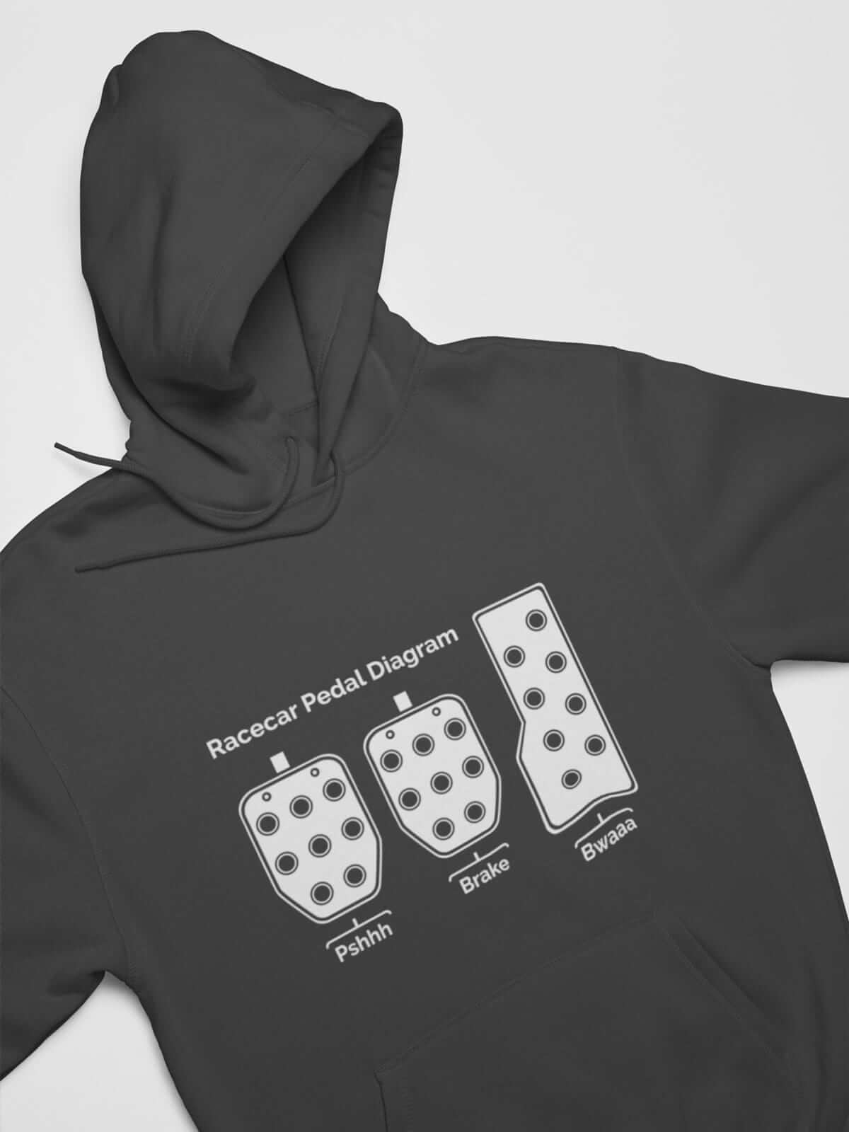 Racecar 3 Pedals Funny Manual Car Hoodie