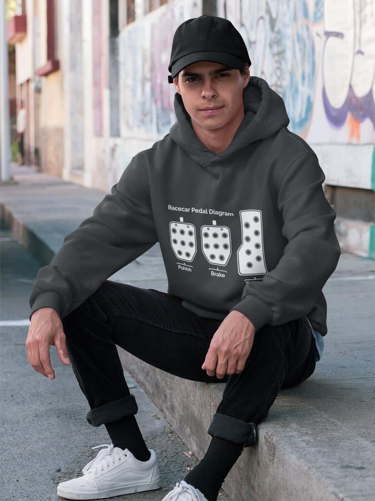 Racecar 3 Pedals Funny Manual Car Hoodie