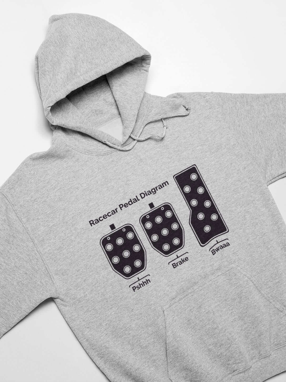 Racecar 3 Pedals Funny Manual Car Hoodie