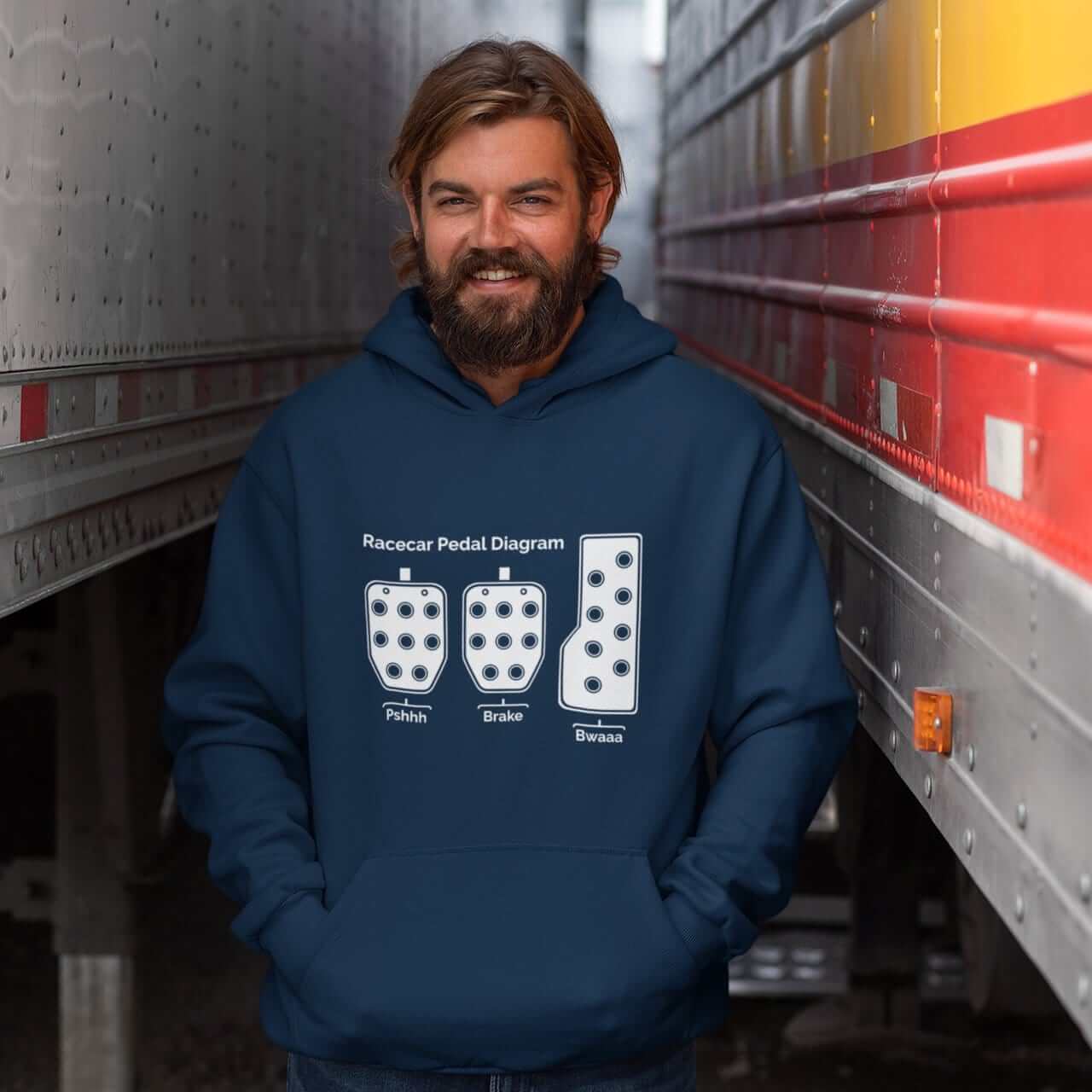 Racecar 3 Pedals Funny Manual Car Hoodie