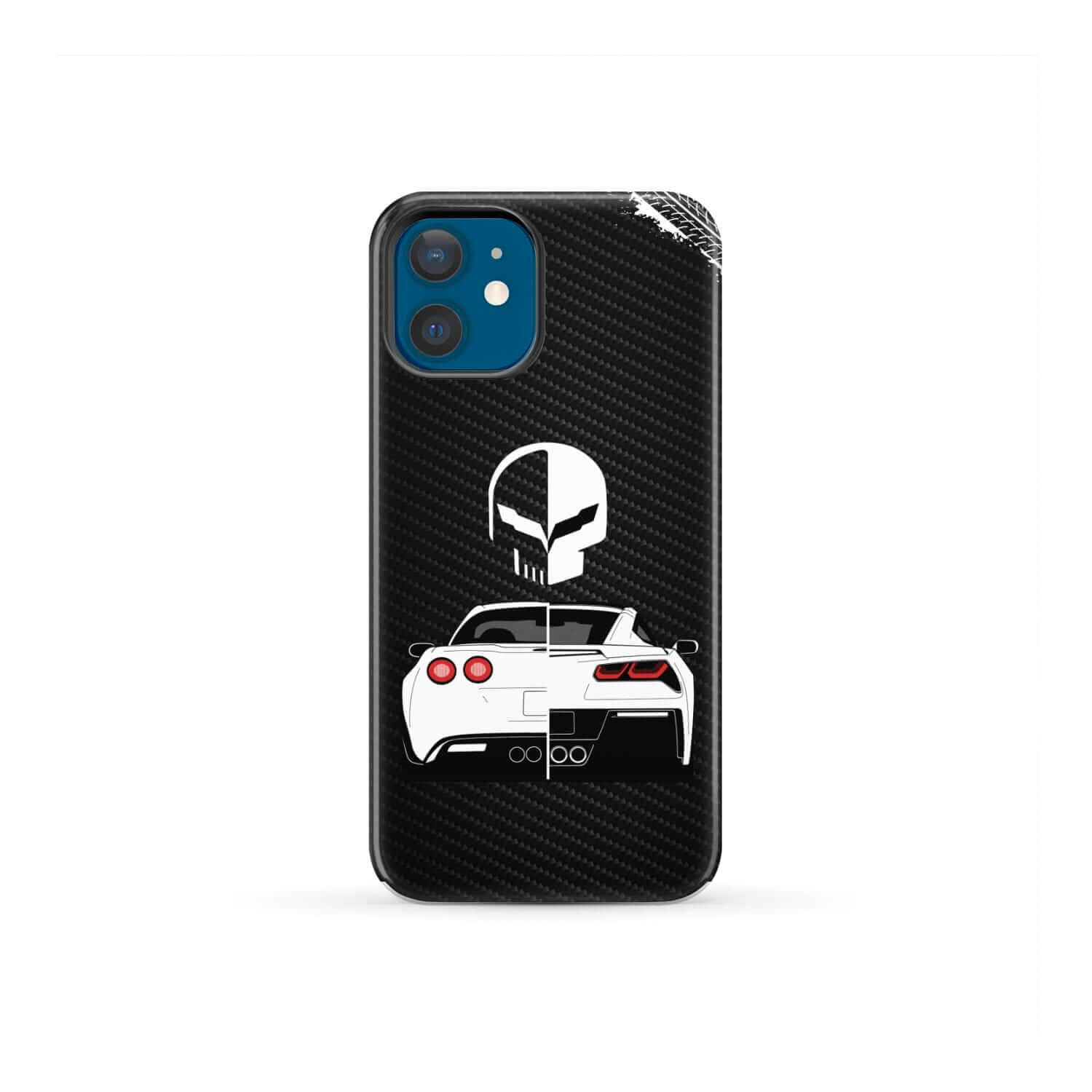 Corvette Punisher Skull Tough Phone Case | Muscle Car Guy Gift