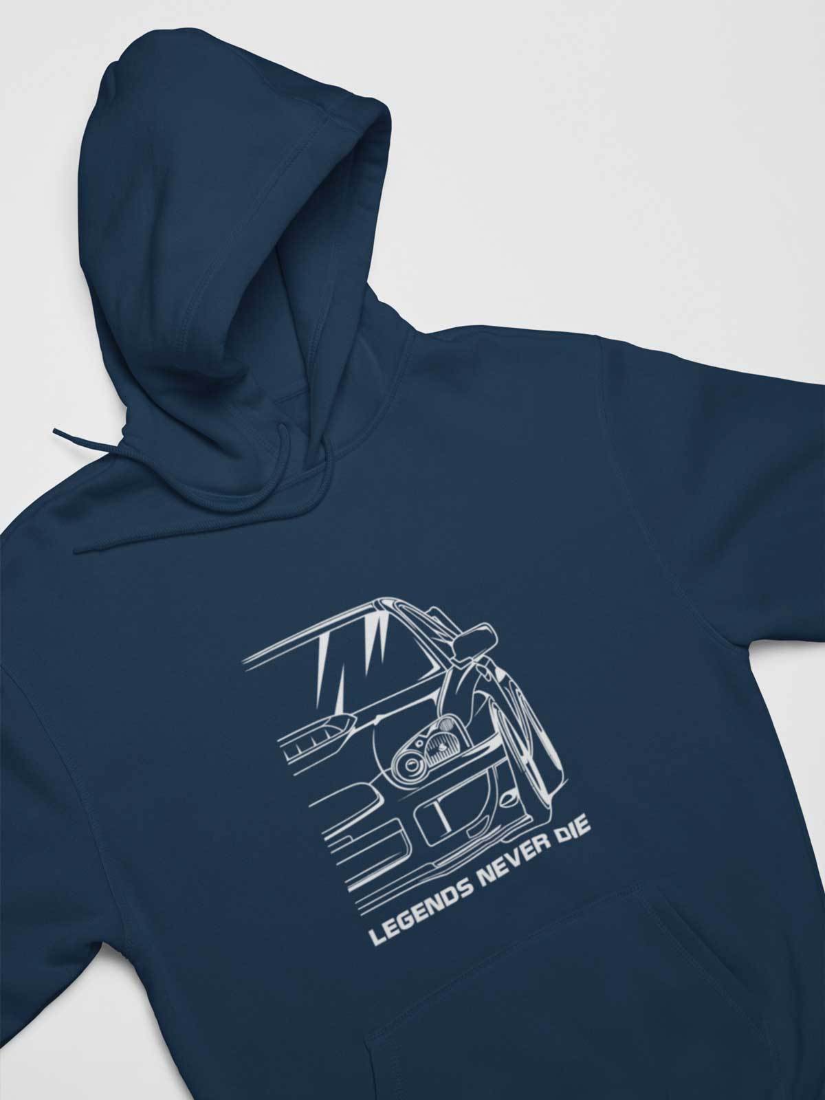 Subie Legends Never Die WRX STI JDM Car Hoodie
