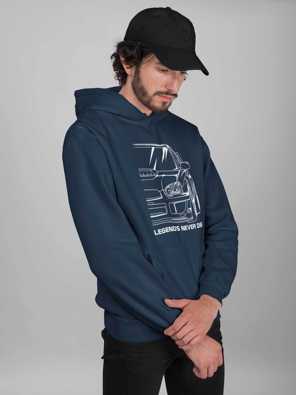 Subie Legends Never Die WRX STI JDM Car Hoodie