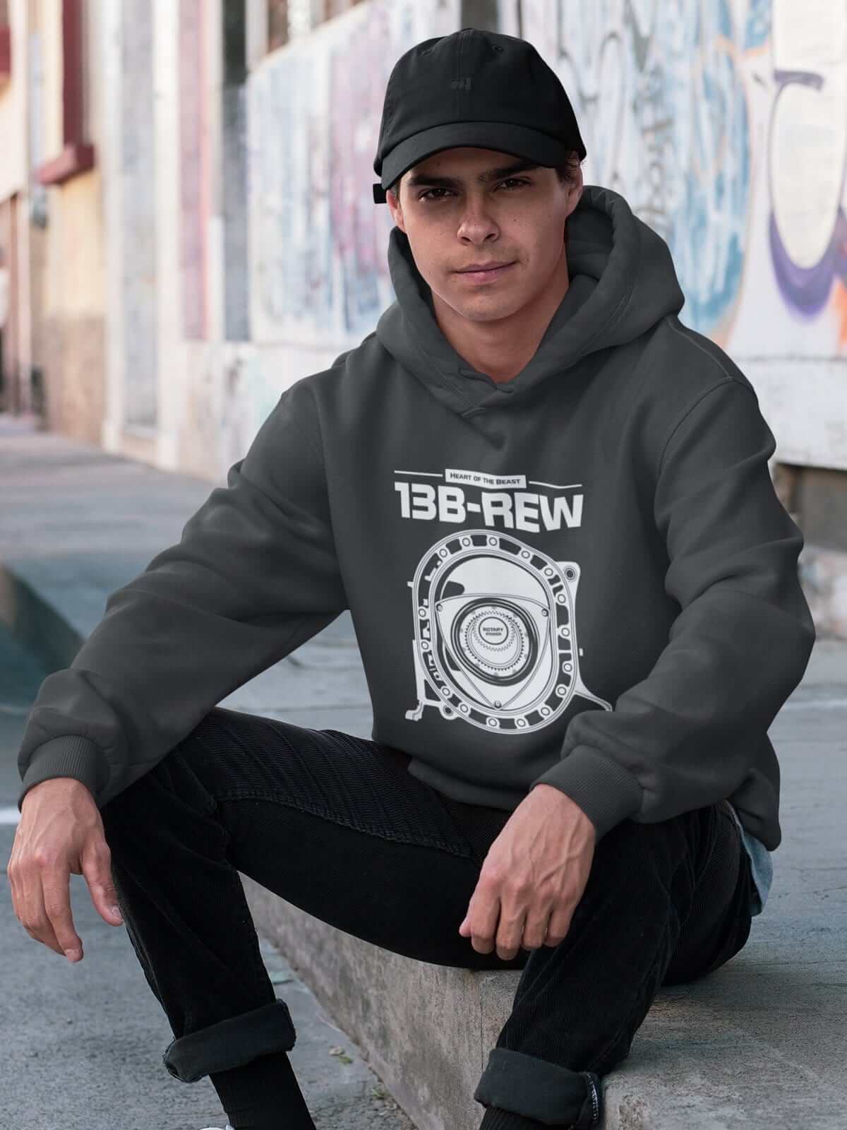 13B-REW Rotary Wankel Engine FD3S JDM Car Hoodie