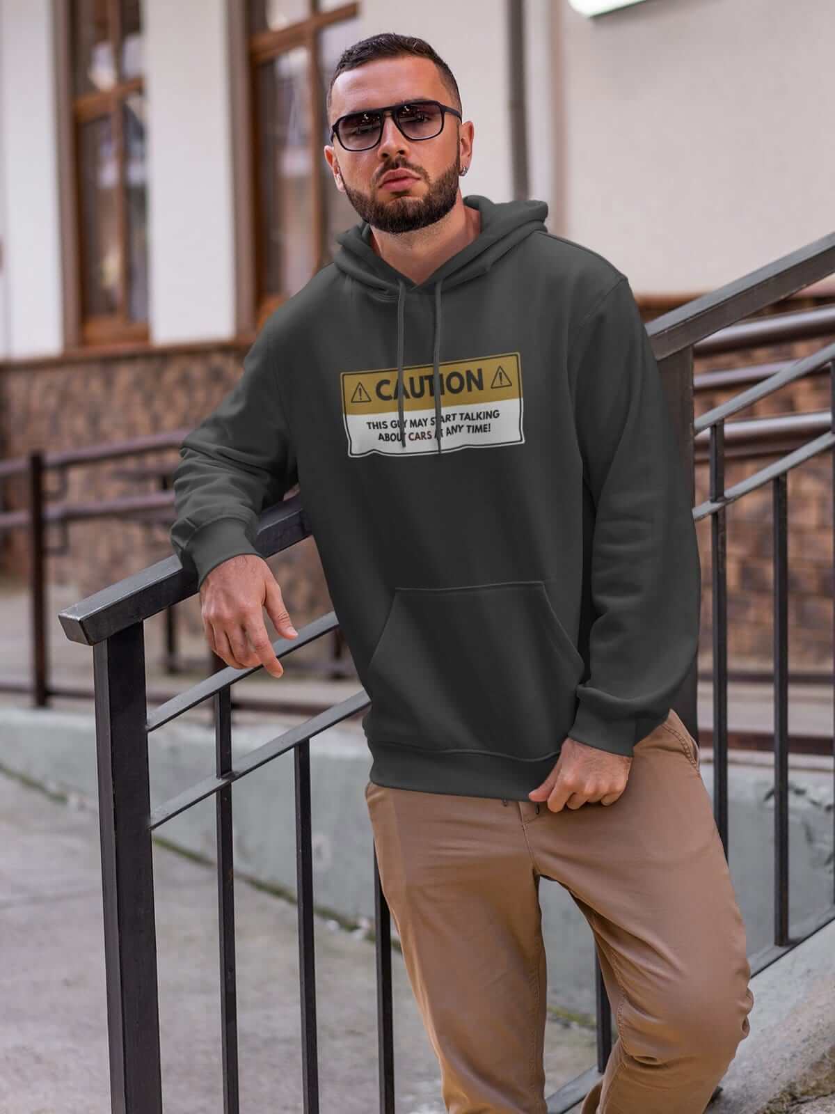 Caution May Start Talking About Cars Funny Hoodie