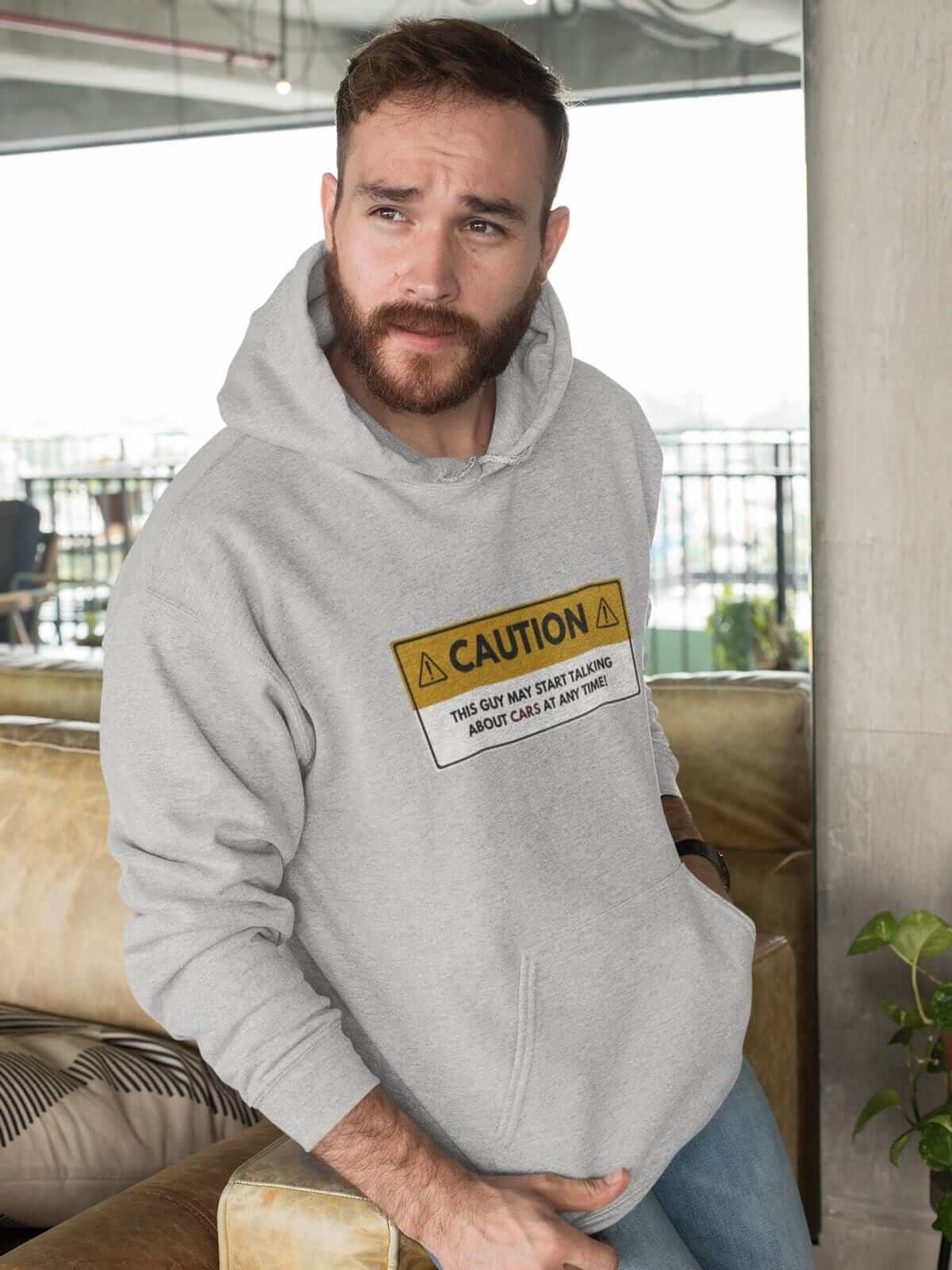 Caution May Start Talking About Cars Funny Hoodie