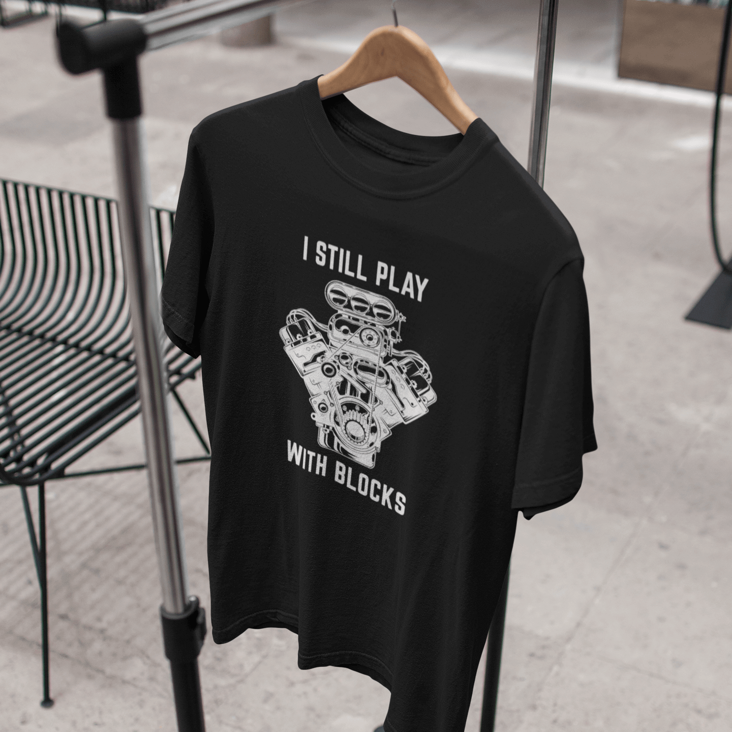 I Still Play With Blocks Funny Mechanic Car T-Shirt | Car Guy Gift