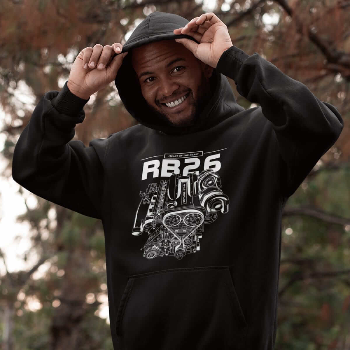 RB26DETT Heart of the Beast JDM Engine Car Hoodie