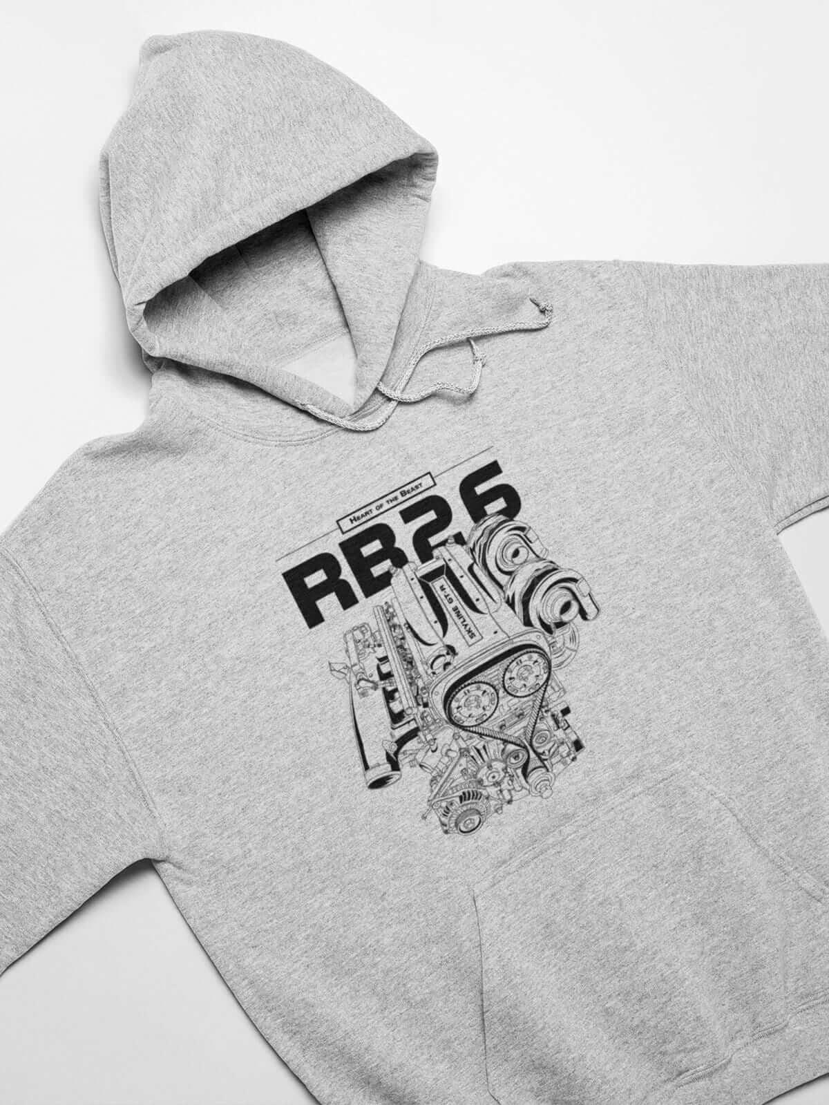 RB26DETT Heart of the Beast JDM Engine Car Hoodie