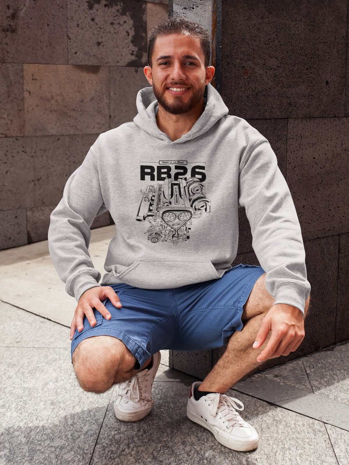 RB26DETT Heart of the Beast JDM Engine Car Hoodie