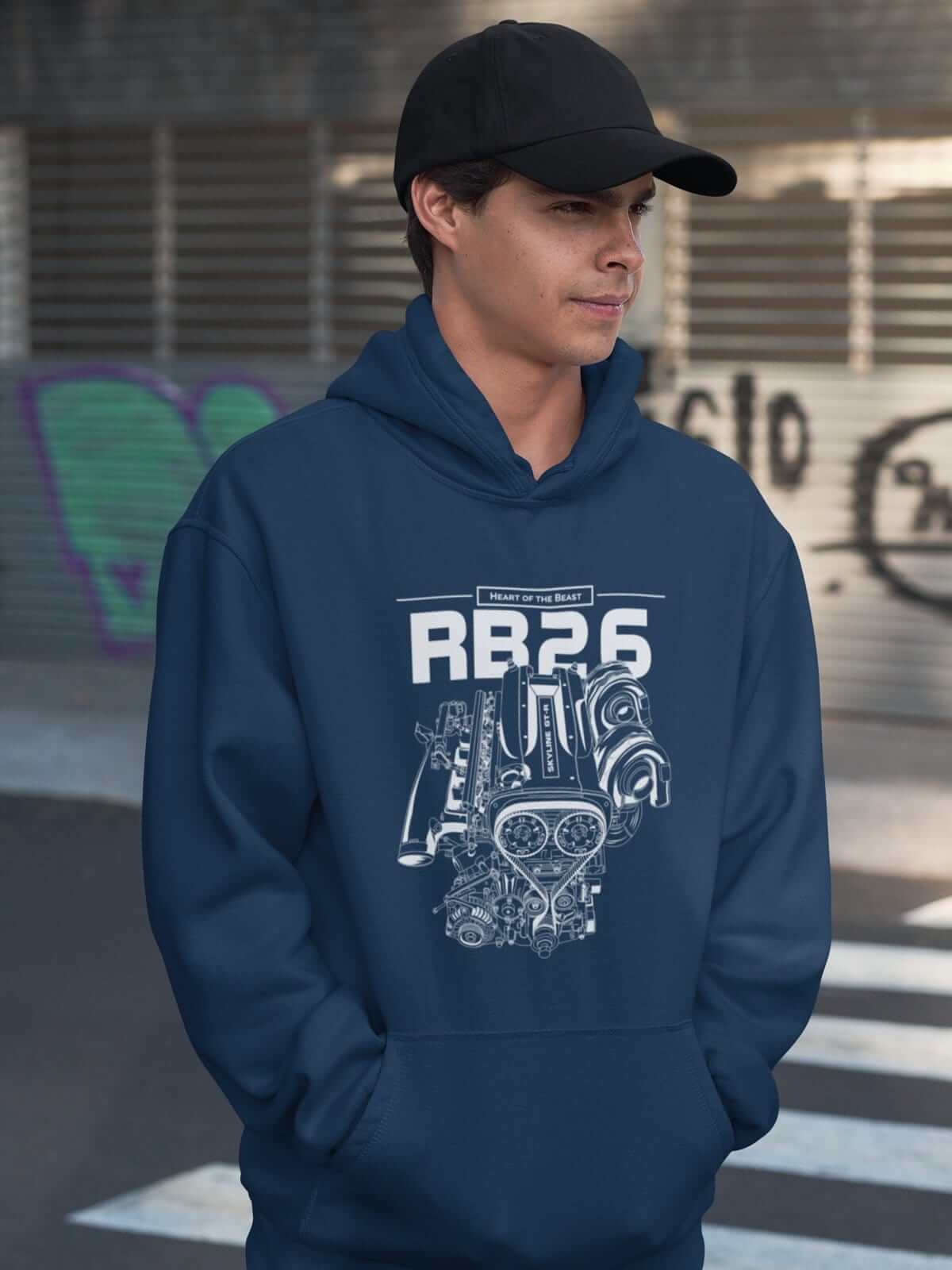 RB26DETT Heart of the Beast JDM Engine Car Hoodie