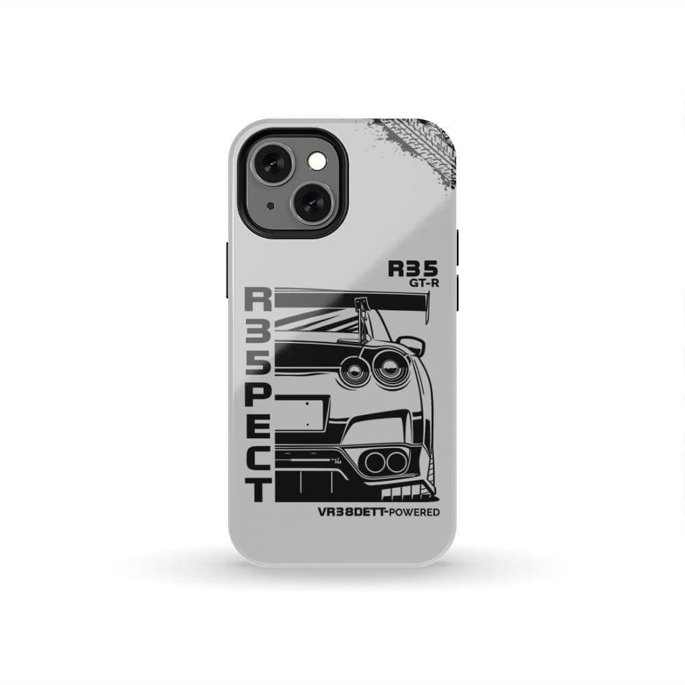 R35 GT-R BNR35 Godzilla Front View Tough Phone Case | JDM Car Gift