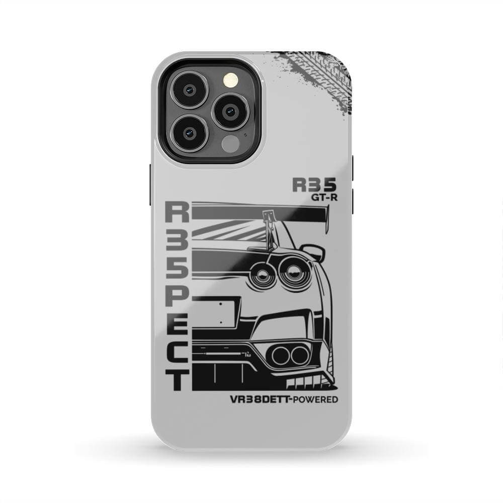 R35 GT-R BNR35 Godzilla Front View Tough Phone Case | JDM Car Gift