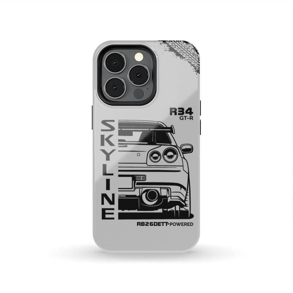 R34 Skyline GTR BNR34 Godzilla Tough Phone Case | JDM Car Gift