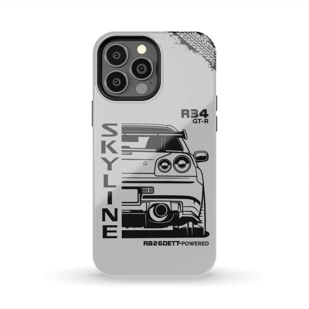R34 Skyline GTR BNR34 Godzilla Tough Phone Case | JDM Car Gift