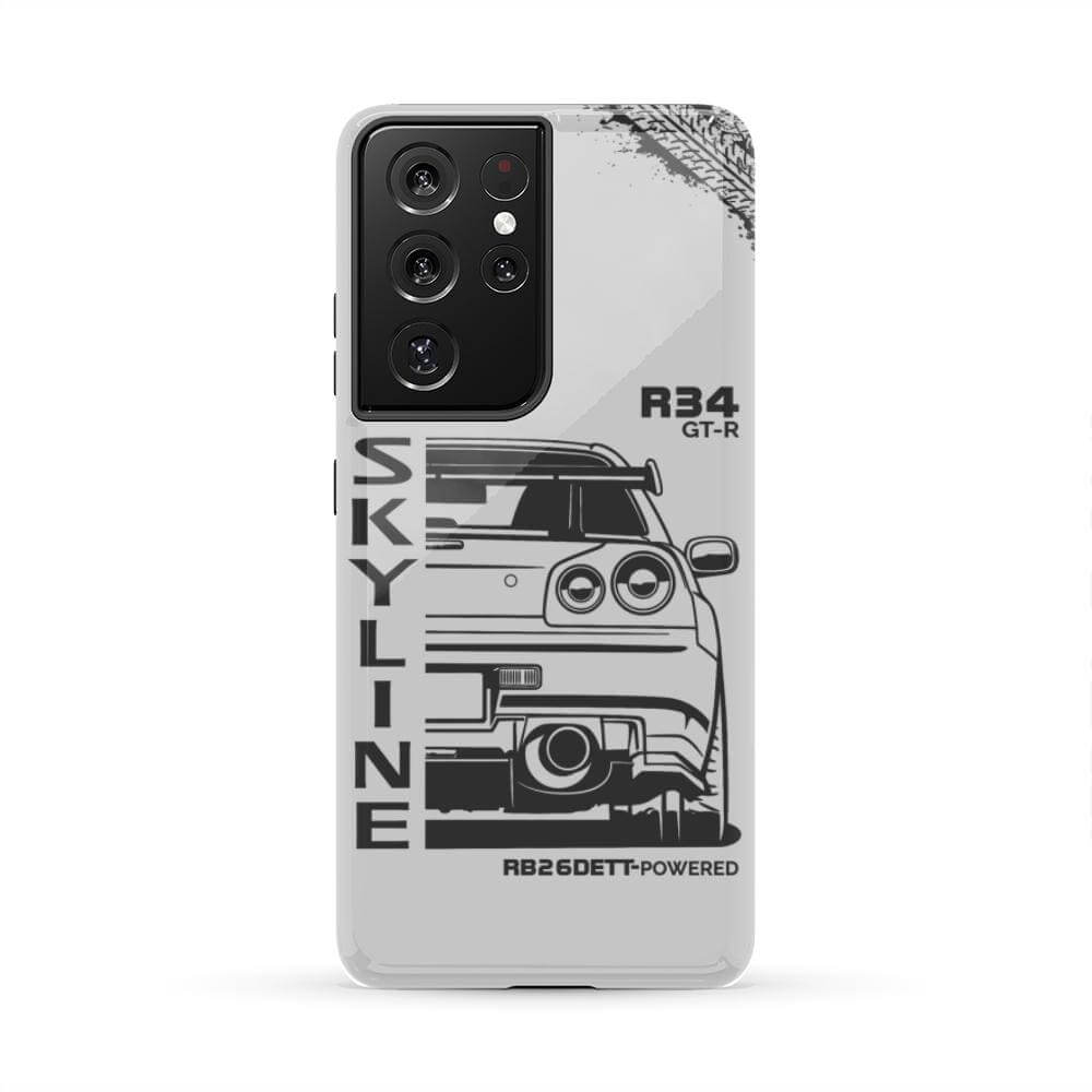 R34 Skyline GTR BNR34 Godzilla Tough Phone Case | JDM Car Gift
