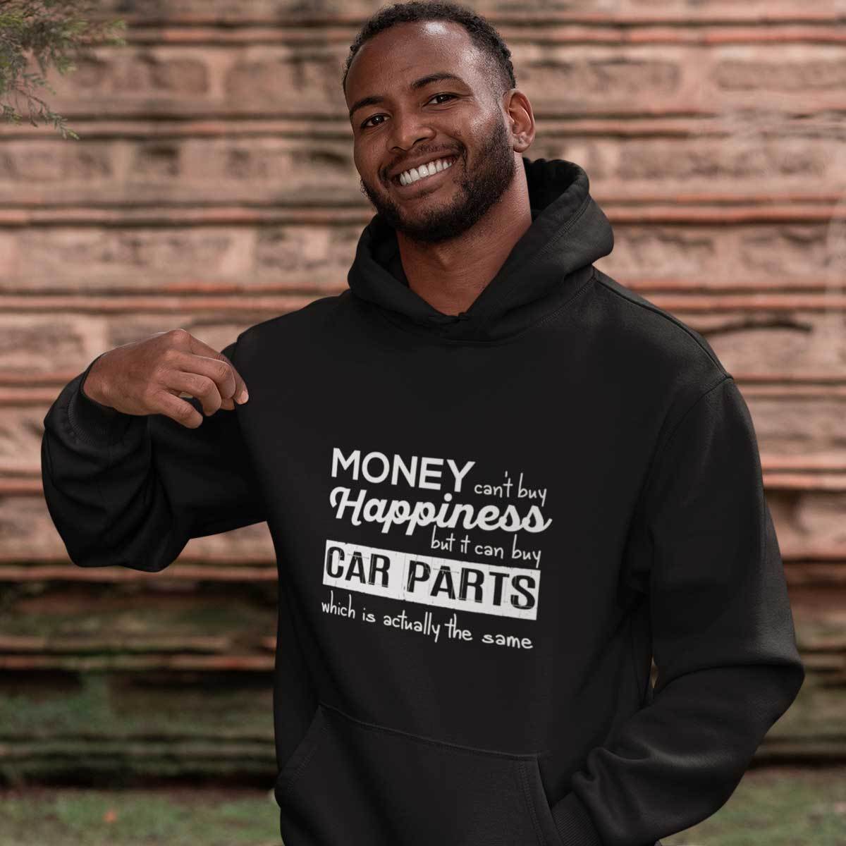 More Car Parts Equals Happiness Funny Car Hoodie