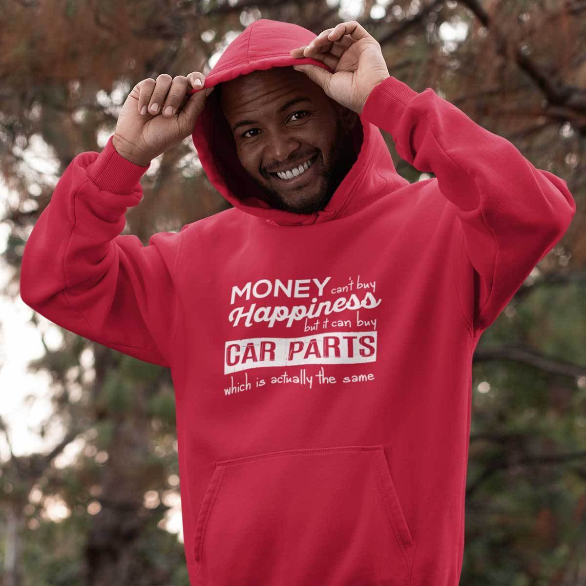 More Car Parts Equals Happiness Funny Car Hoodie