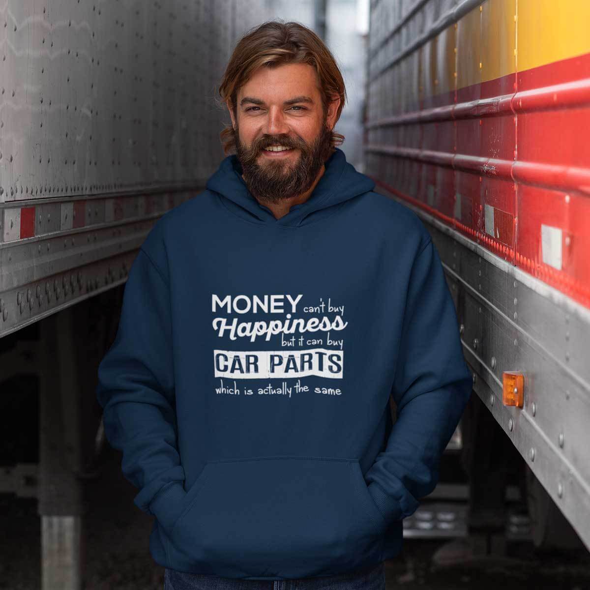 More Car Parts Equals Happiness Funny Car Hoodie