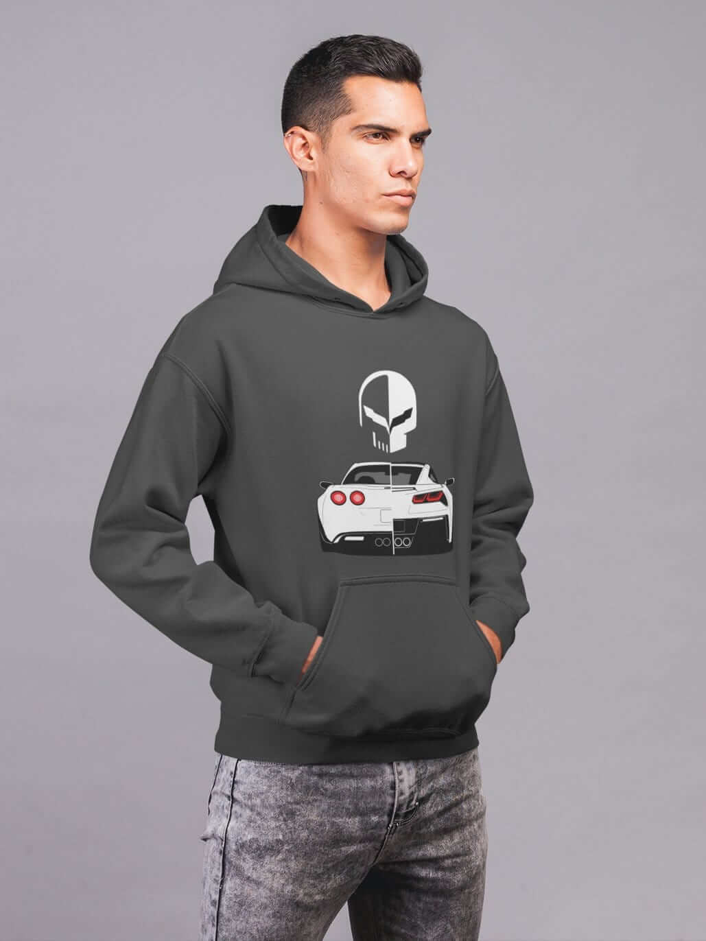 American Muscle Punisher V8 Sports Car Hoodie