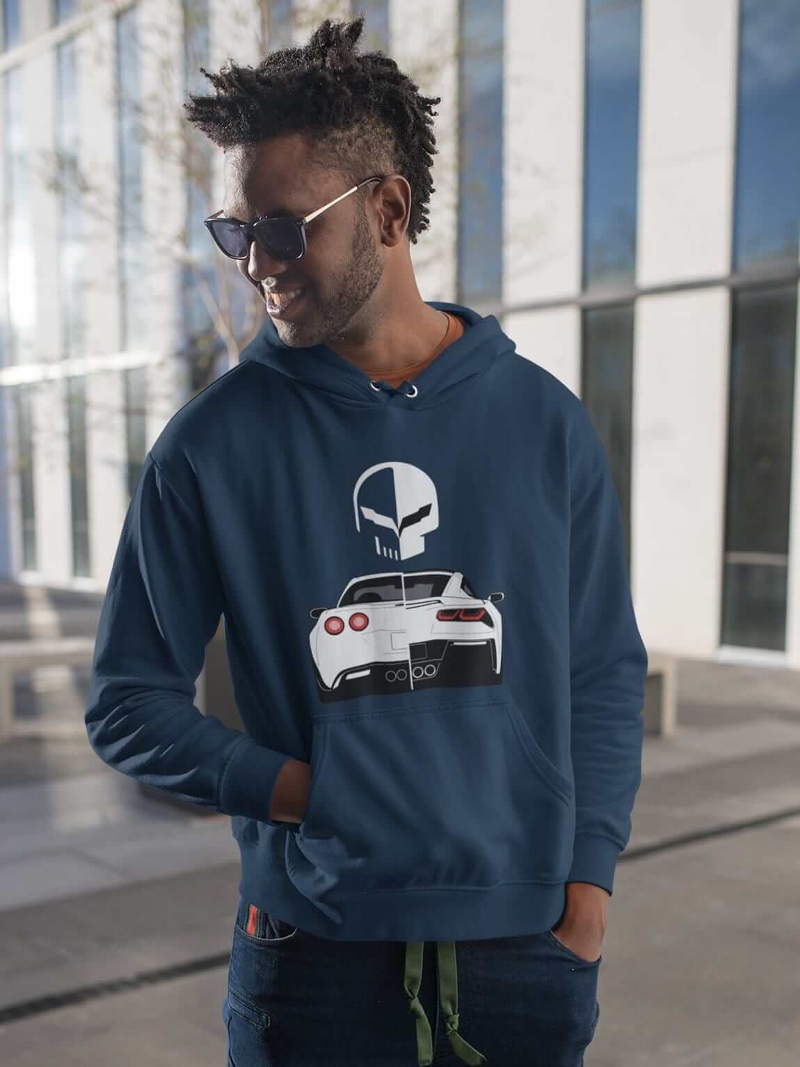 American Muscle Punisher V8 Sports Car Hoodie