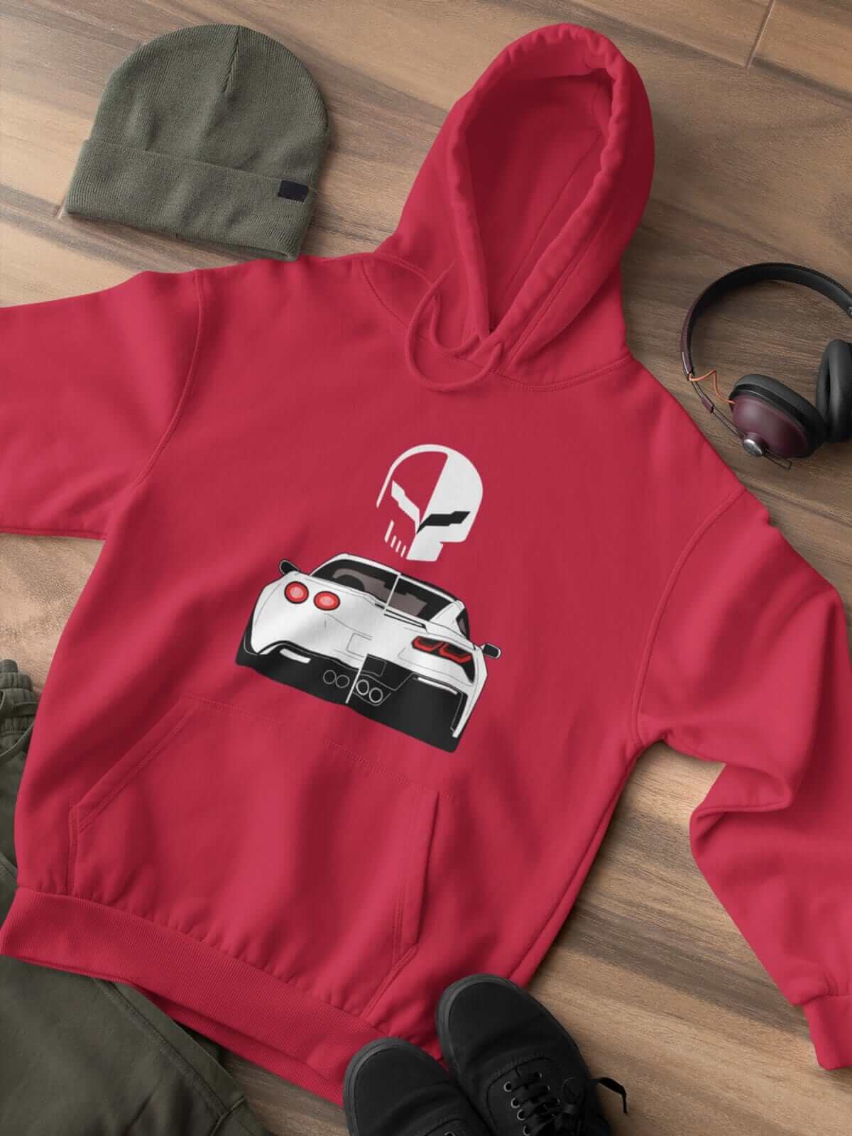American Muscle Punisher V8 Sports Car Hoodie