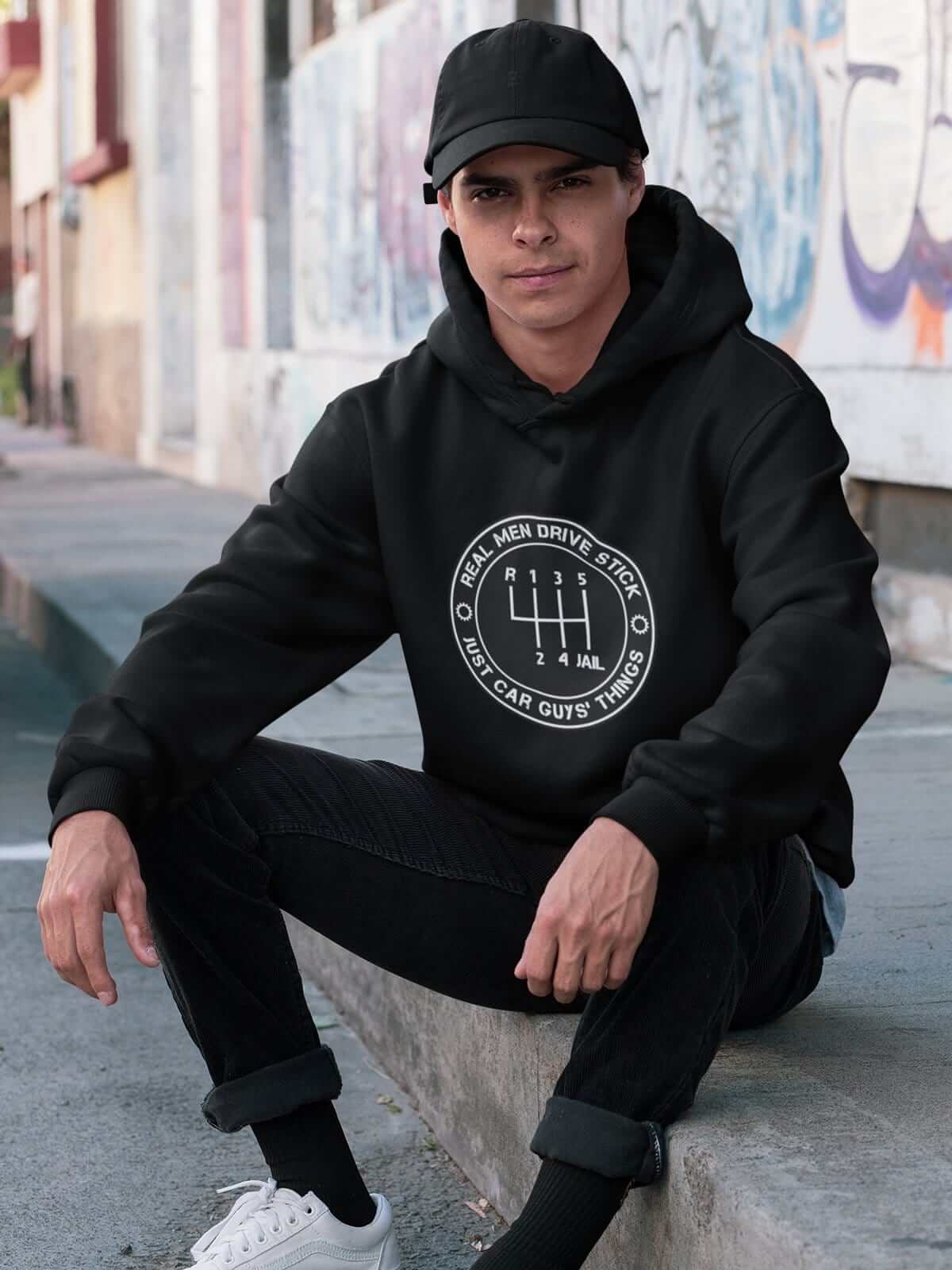 Real Men Drive Stick Funny Manual Car Hoodie
