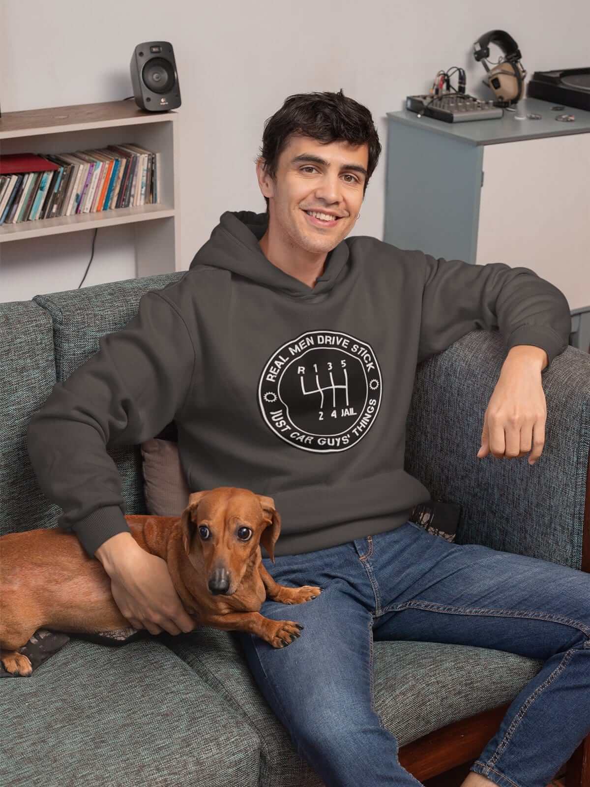 Real Men Drive Stick Funny Manual Car Hoodie