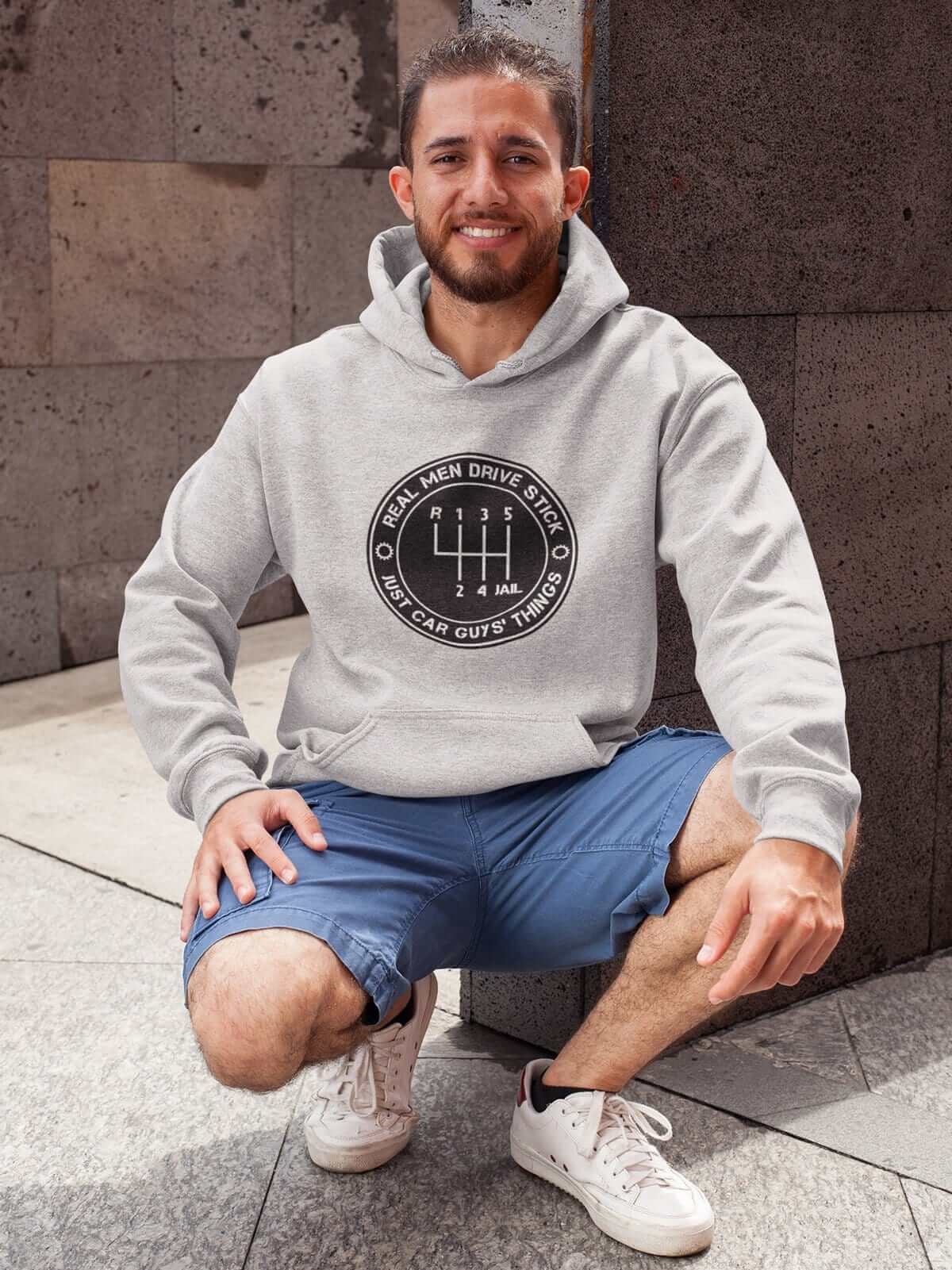 Real Men Drive Stick Funny Manual Car Hoodie