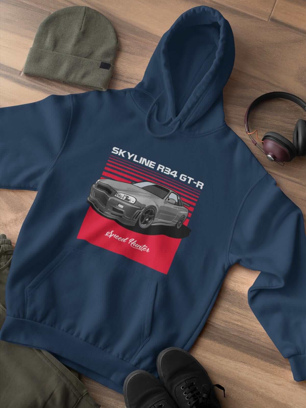 R34 GTR RB26 Speed Hunter JDM Car Hoodie