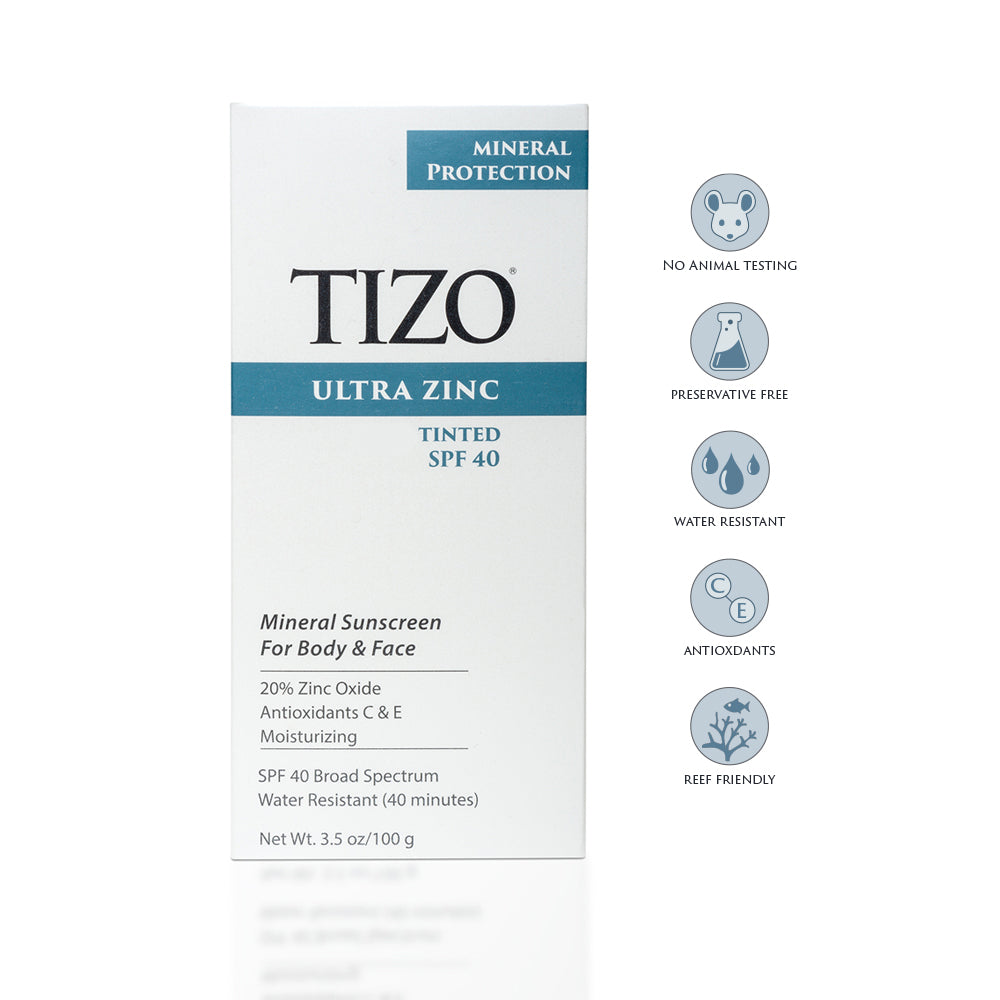 ULTRA ZINC BODY & FACE SUNSCREEN tinted dewy finish SPF 40