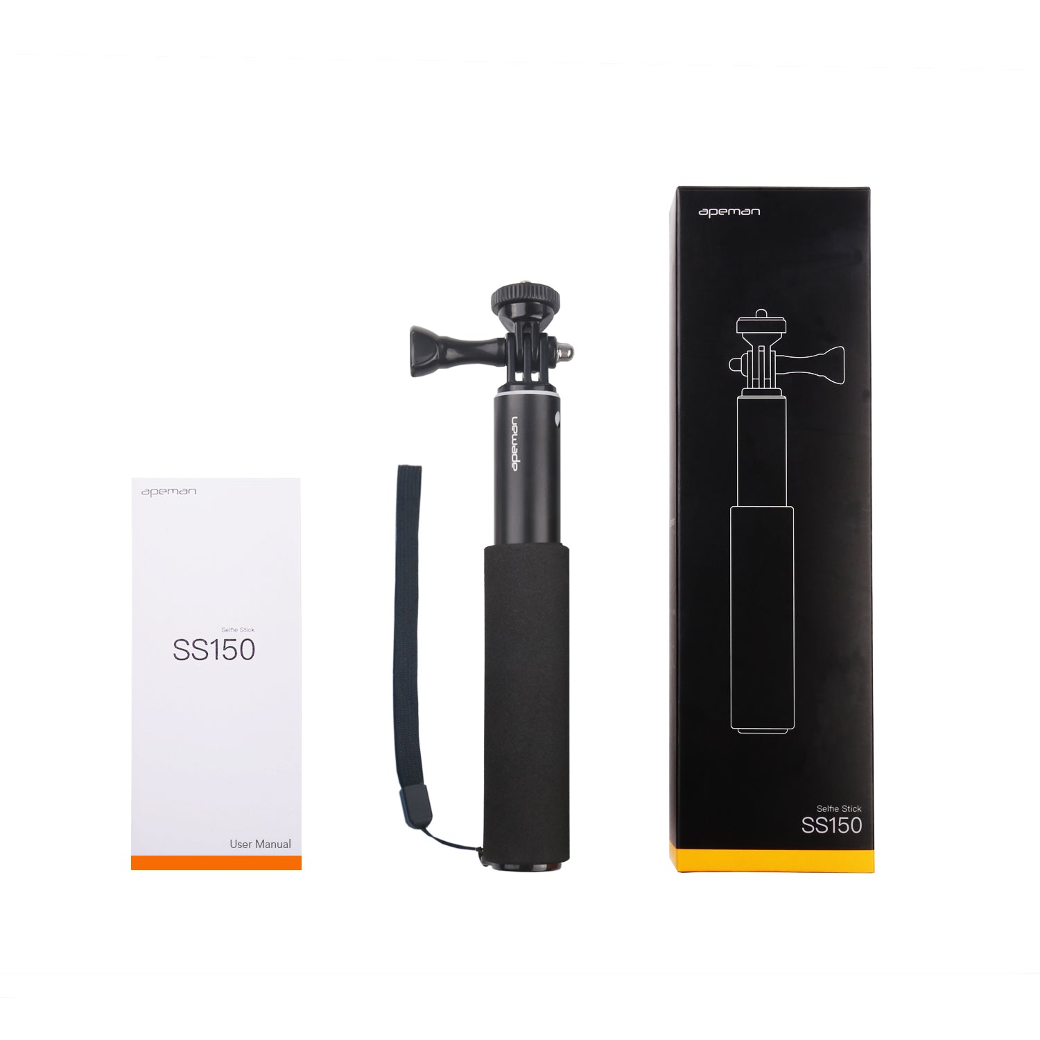 apeman SS150 Action Camera Selfie Pack 180-degree rotation