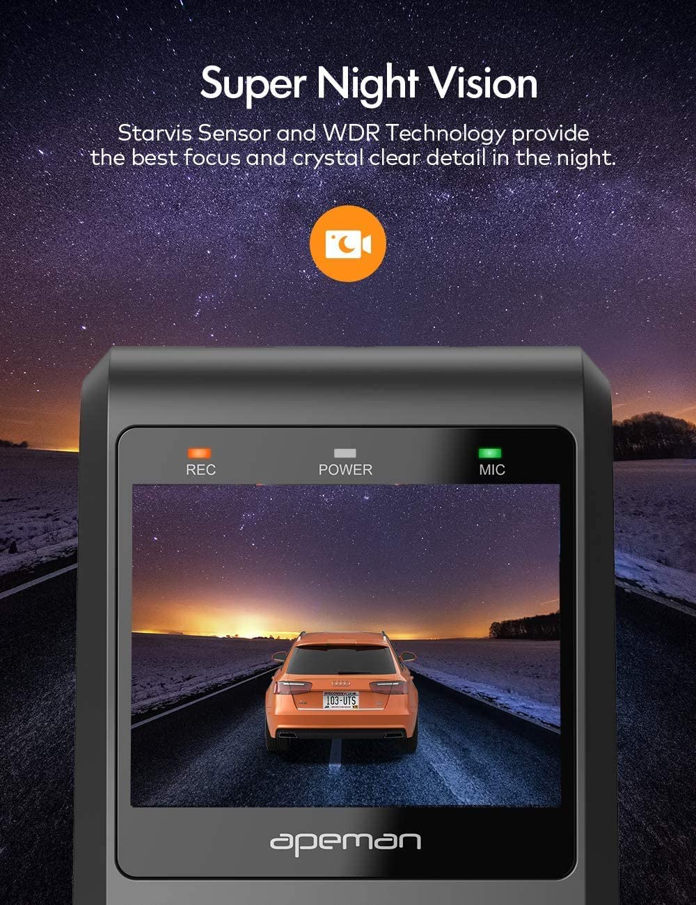 apeman C550 Dual Dash Cam