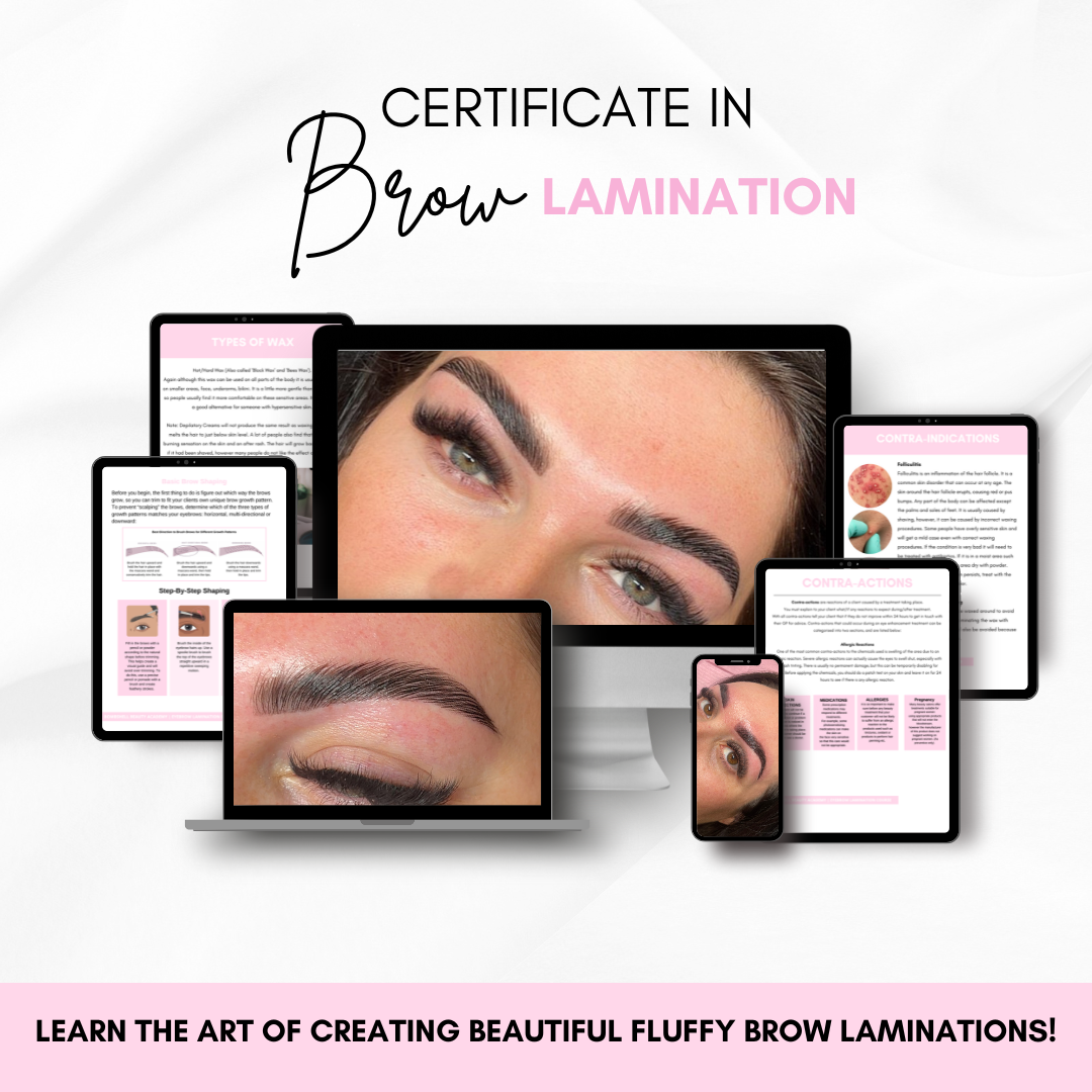Certificate in Brow Lamination -  Online Course