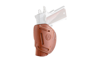 1791 Gunleather, 4 Way Holster, Leather Belt Holster, Right Hand, Classic Brown, Fits Glock 48 & S&W EZ380, Size 1