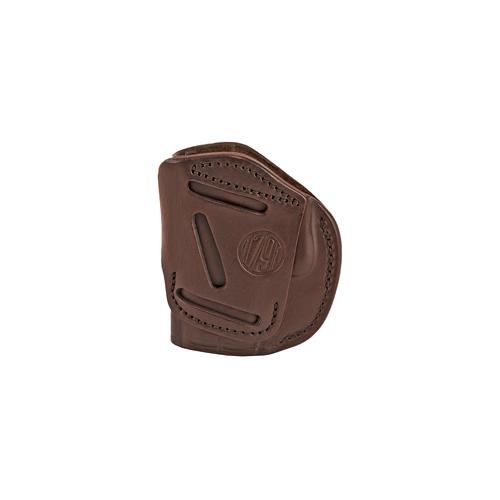 1791 Gunleather, 4 Way Holster, Leather Belt Holster, Right Hand, Signature Brown, Fits Glock 42, Size 2