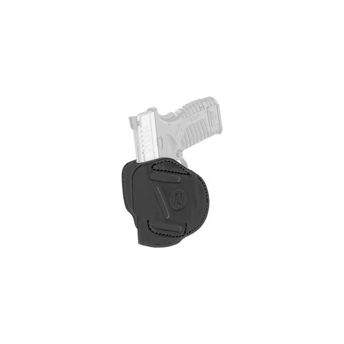 1791 Gunleather, 3 Way Holster, OWB Holster, Size 4, Ambidextrous, Stealth Black, Leather