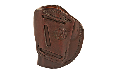 1791 Gunleather, 4 Way Holster, Leather Belt Holster, Right Hand, Signature Brown, Fits Glock 48 & S&W EZ380, Size 1
