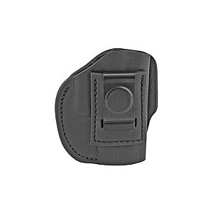 1791 Gunleather, 4 Way Holster, Concealment & Belt Holster, IWB/OWB, Stealth Black Leather, Fits Glock 42/43, S&W Bodyguard, Right Hand, Size 2