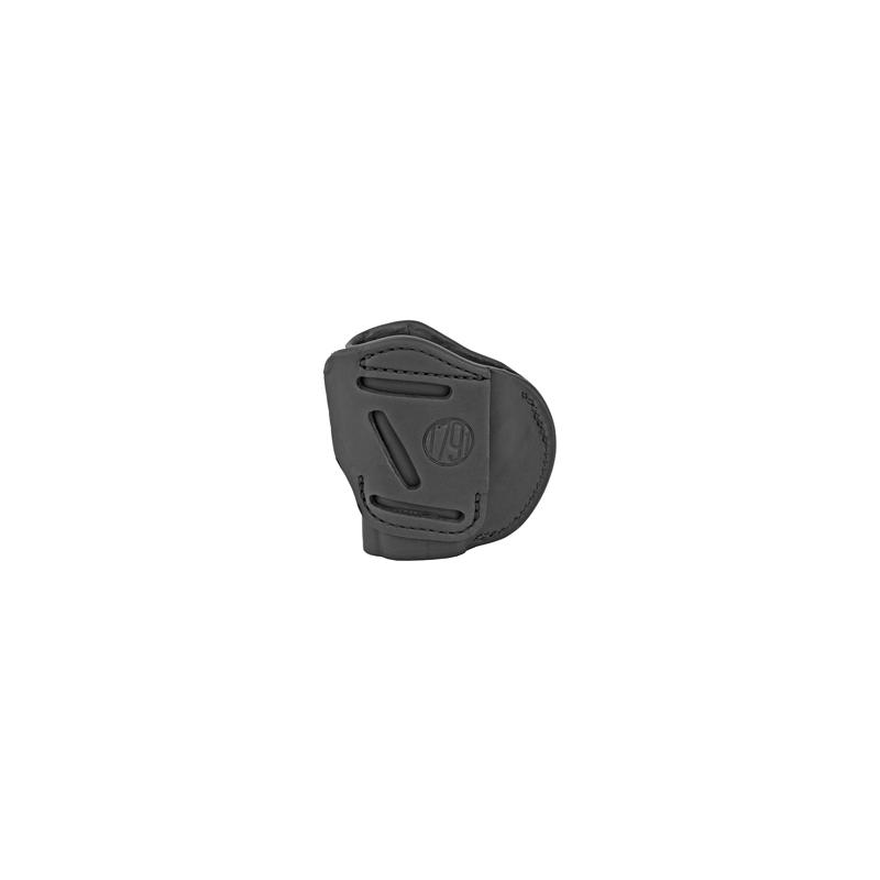 1791 Gunleather, 4-WAY Size 3 Multi-Fit IWB Concealment & OWB Leather Belt Holster, Right Hand, Stealth Black, Fits S&W Shield, Ruger LC9, Walther PPS, and Similar Frames
