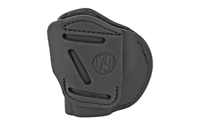 1791 Gunleather, 4-WAY Size 3 Multi-Fit IWB Concealment & OWB Leather Belt Holster, Right Hand, Stealth Black, Fits S&W Shield, Ruger LC9, Walther PPS, and Similar Frames